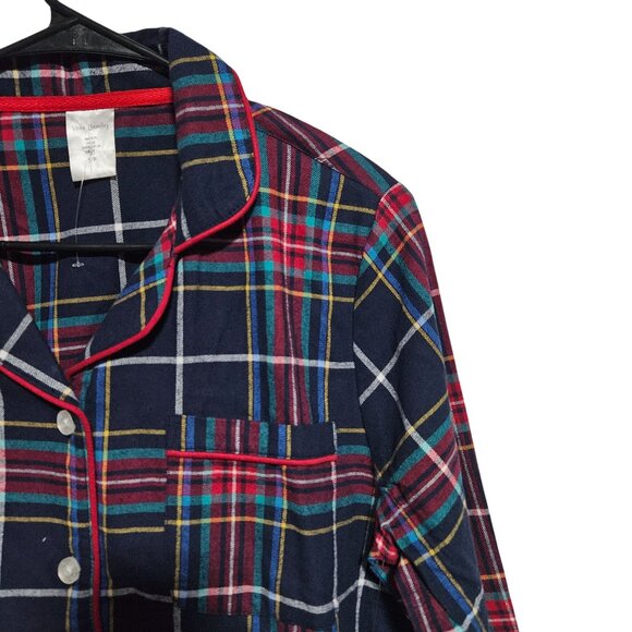 Vera Bradley Plaid Pajama Top Womens Size Small Cotton Flannel Nightwear PJs - Picture 3 of 6